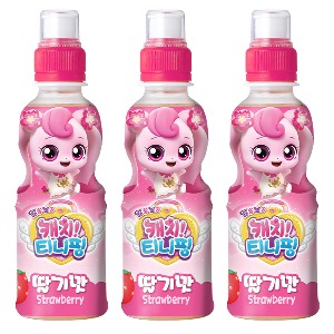 웅진 어린이음료 알쏭달쏭 캐치 티니핑 딸기맛 200ml x24개음료수